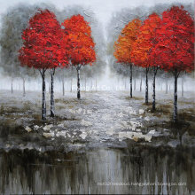 Home Decoration Oil Painting Canvas Painting of Scenery Trees